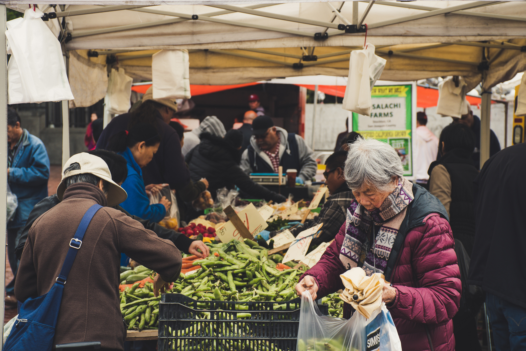 Group of People in Marketplace