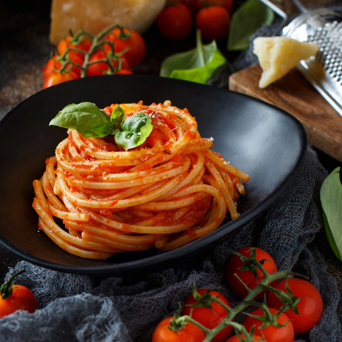 Spaghetti Pasta with Tomato Sauce